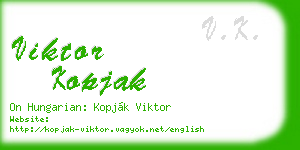 viktor kopjak business card