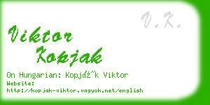 viktor kopjak business card